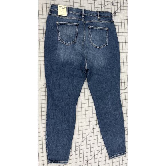 River Island Plus 18 Blue Jeans Skinny Ripped Distressed I4 - Picture 11 of 13